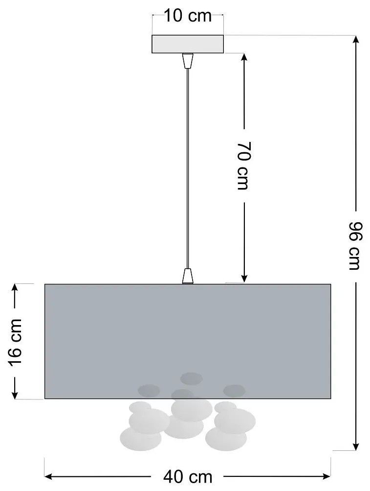 Lampa wisząca BUBBLE LIGHT 40cm granatowa BPS KONCEPT