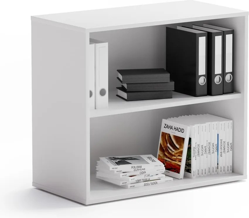 Regał biurowy BLOCK, 800 x 400 x 710 mm, biała