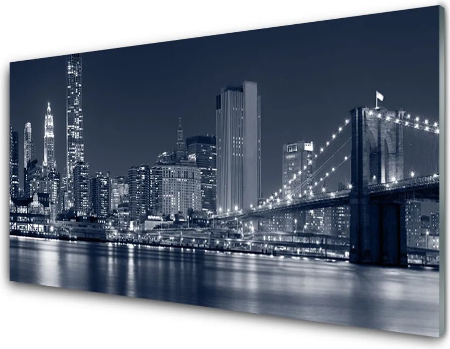 Panel Szklany do Kuchni Most Nad Miejską Rzeką