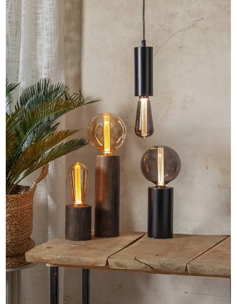 Czarna podstawa lampy 15 cm Tub – Star Trading