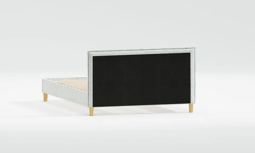 Beżowe tapicerowane łóżko dwuosobowe ze stelażem 200x200 cm Tina – Ropez