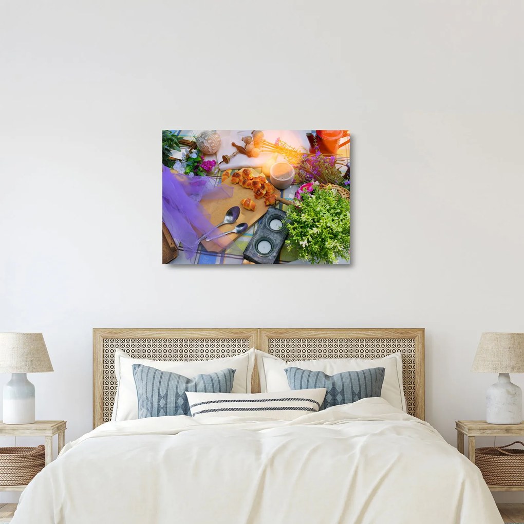 Obraz na szkle - letni piknik (70x50 cm)