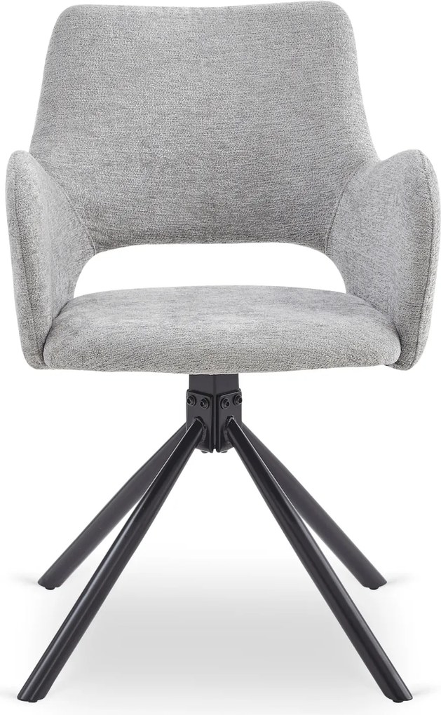 Krzesło Tapicerowane FLAV Szare Nowoczesne