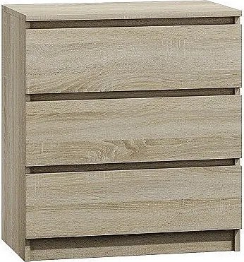 Komoda Malwa M3 | Dąb Sonoma | 70x40x75 cm | 3 szuflady