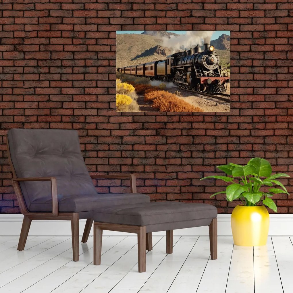 Obraz - Lokomotywa parowa (70x50 cm)