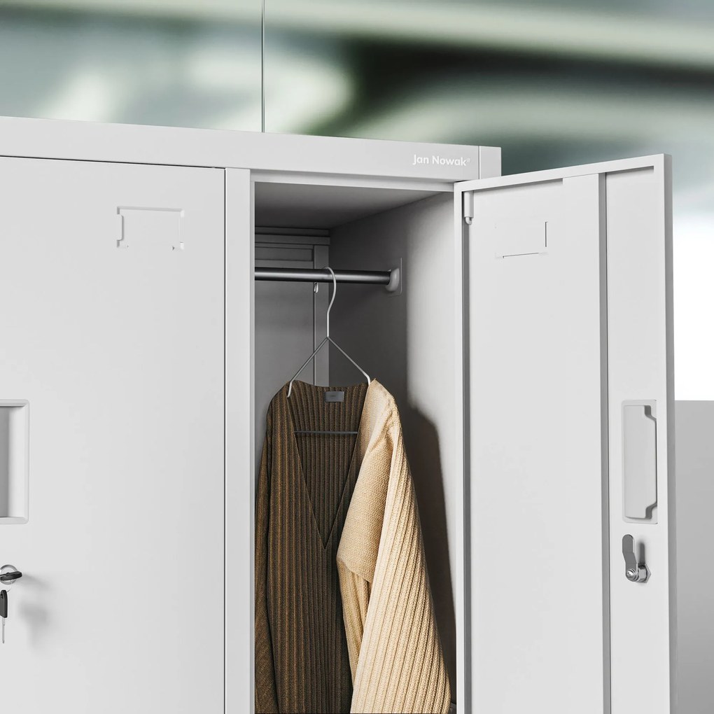 Szafka pracownicza BHP szara: BARTEK 2 Plus