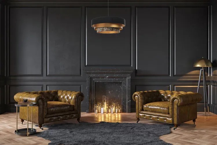 Czarno złota elegancka lampa wisząca nad stół 4X S448 G5-B90