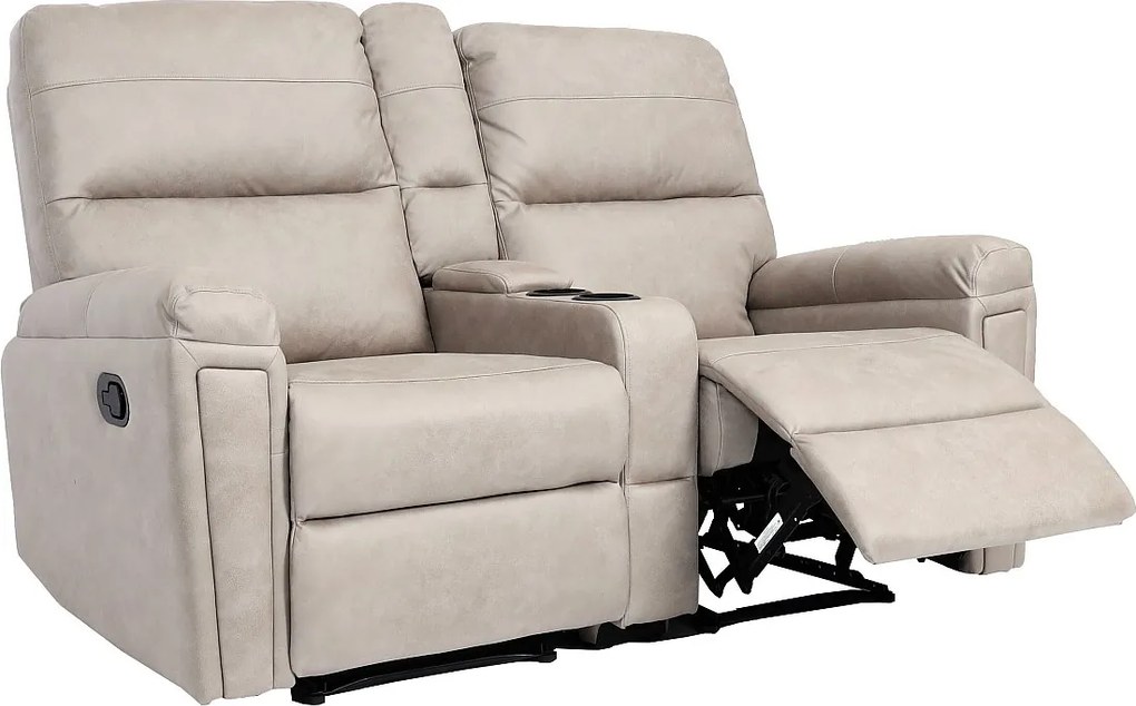 2-osobowy fotel kinowy MCW-K17,  tkanina/tekstylia jasnoszary