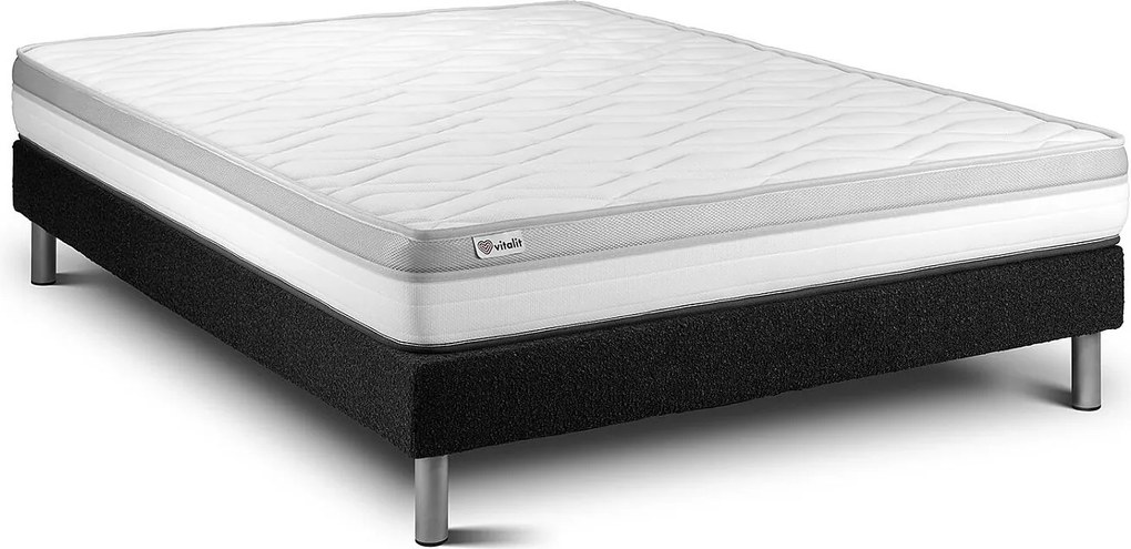 lózka z materacem VITAL RELAX 160 x 190 cm Rama lózka Czarny