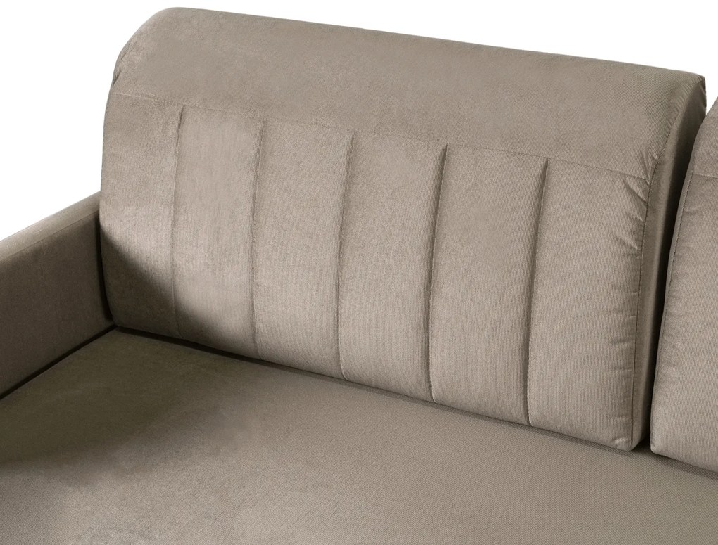 Sofa Rozkładana z Funkcją Spania LUMO Dwuosobowa Beżowa Nowoczesna do Salonu