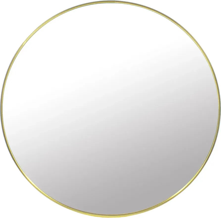 Złote lustro w aluminiowej ramie 50 cm N7-M09