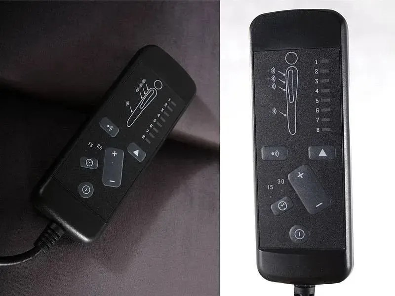 Fotel rozkładany PEGAZ VELVET M szary masujący SIGNAL