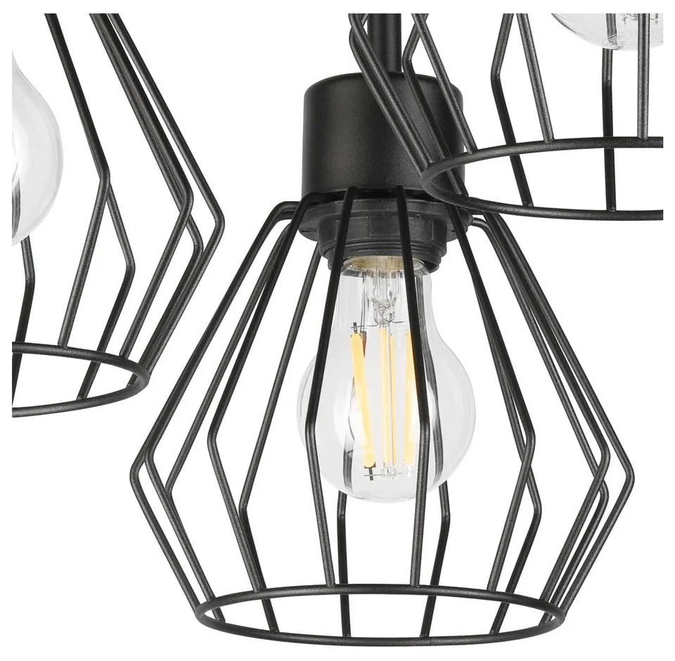 Czarna lampa sufitowa Audrey – LAMKUR