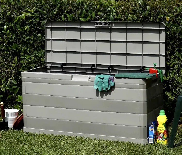 Skrzynia szara prostokątna do ogrodu C6-T60