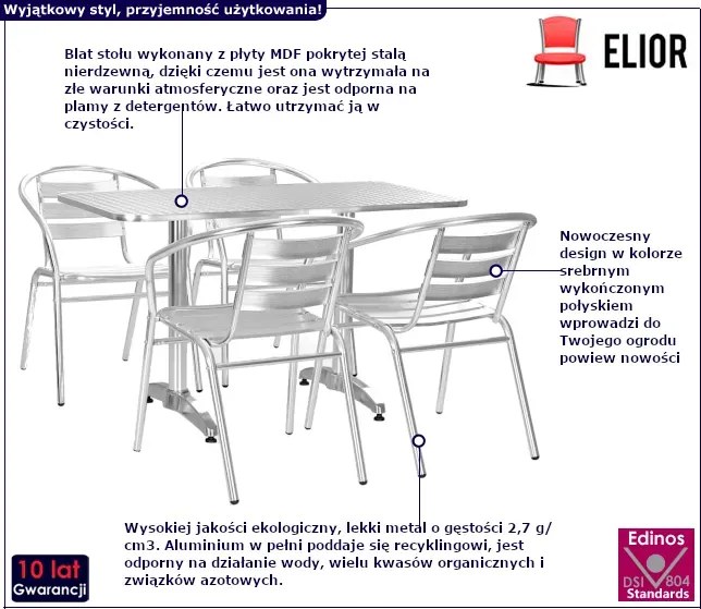 Futurystyczny zestaw mebli ogrodowych - Inello