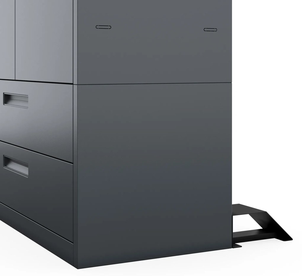 Megan Antracytowy - szuflada podwójna 195 cm