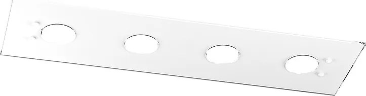 Lampa sufitowa prostokątna Toplight Path 4-punktowa z oprawką GX53, biała rama, nowoczesny design 80x20x3 cm