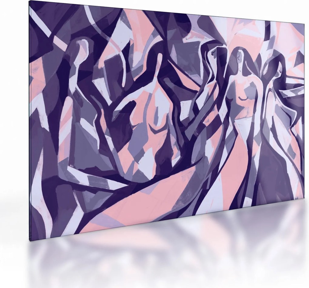 Obraz na szkle - Abstrakcyjne kobiety (70x50 cm)