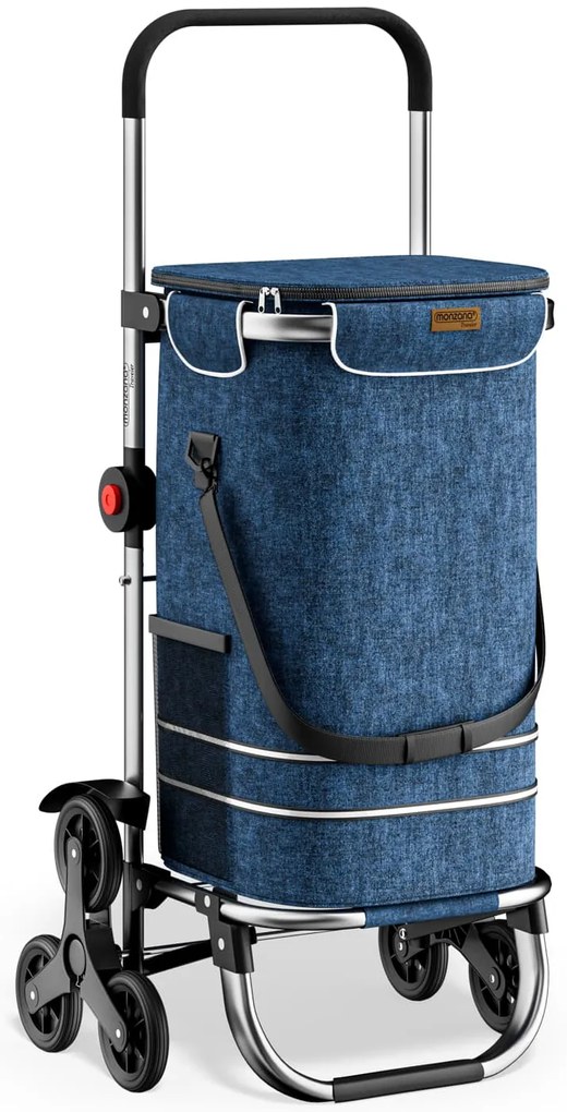 Monzana Torba na zakupy na kółkach do schodów COMFORT, 50l, niebieska