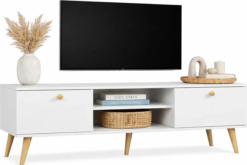 Biała skandynawska szafka RTV B3-S43