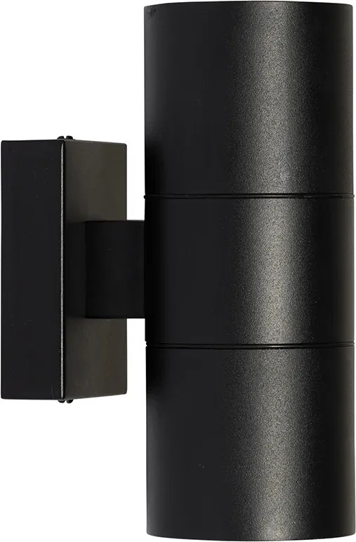 Nowoczesna lampa ścienna zewnętrzna czarna 2-światłowa AR70 IP44 - Duo