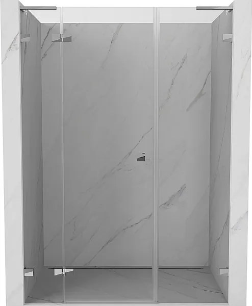 Mexen Lunar L drzwi prysznicowe uchylne lewe 150 cm, transparent, chrom - 834SL-150-050-01-00-L