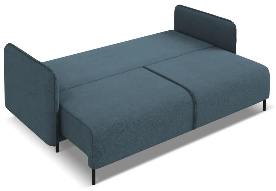 Niebieska rozkładana/ze schowkiem sofa 226 cm Luana – Makamii