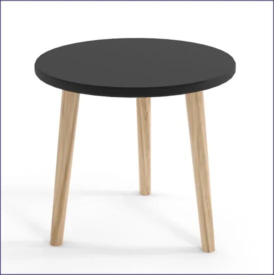 Minimalistyczny stolik kawowy czarny blat L2-C01