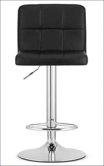 Czarny tapicerowany hoker do wyspy kuchennej D3-S91