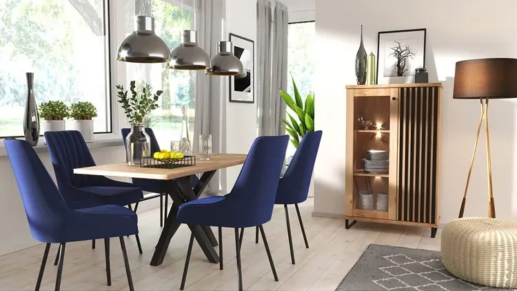 Czarny panel ścienny z lamelami F4-B26