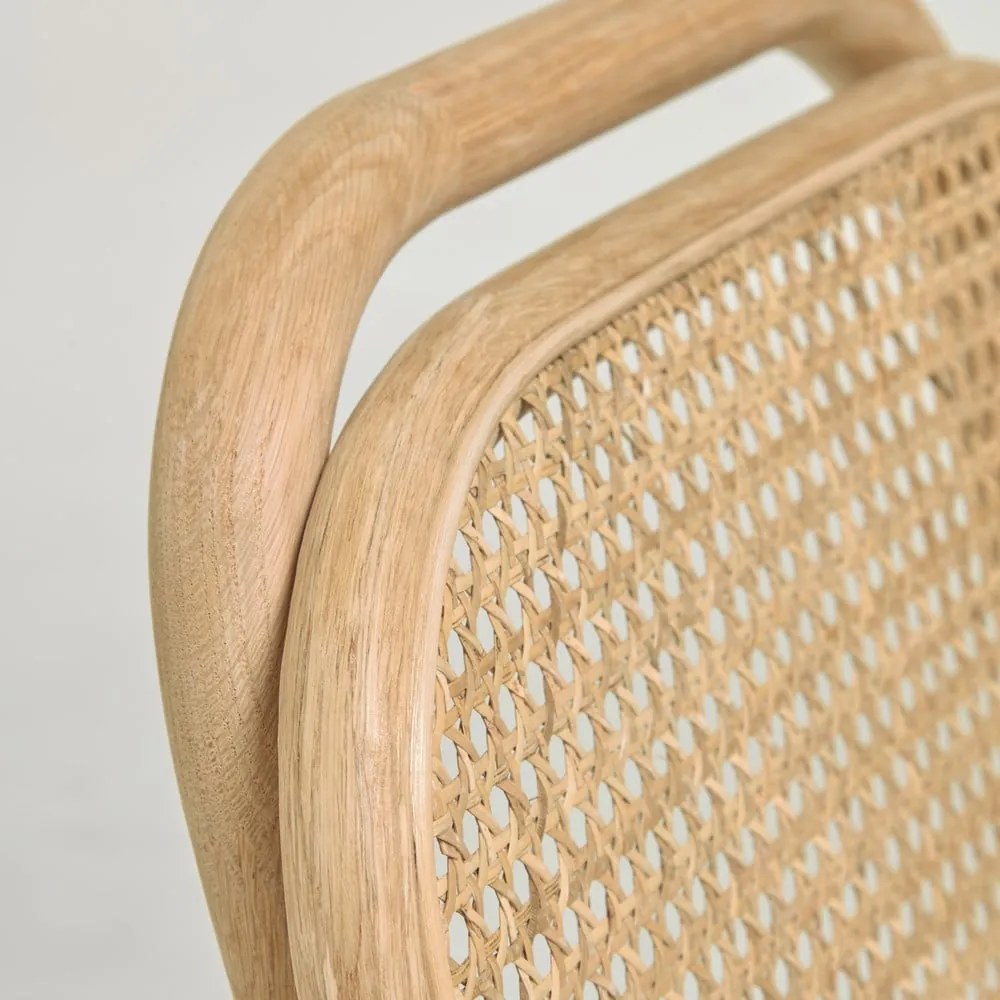 Hoker z litego drewna dębowego w naturalnym kolorze (wysokość siedziska 65 cm) Doriane – Kave Home