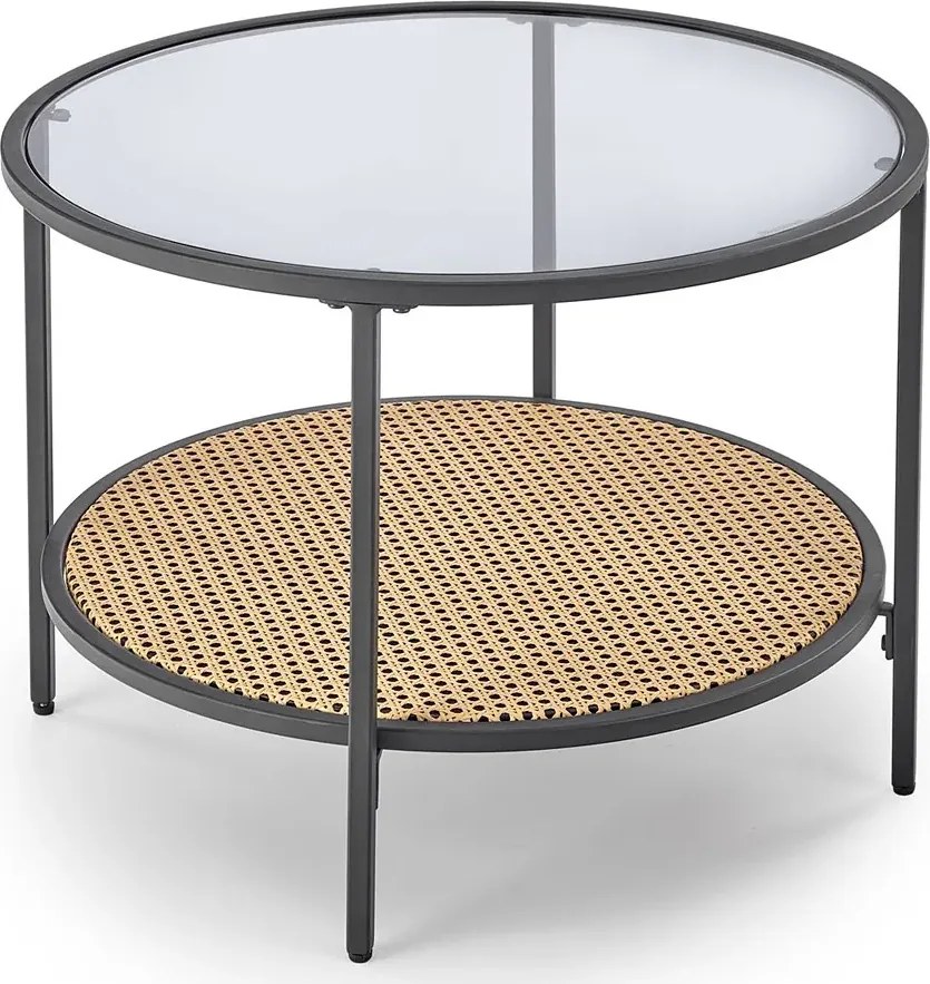 Szklana okrągła ława do salonu H4-S88