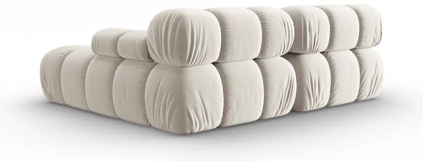 Beżowy aksamitny narożnik modułowy (prawostronny) Bellis – Micadoni