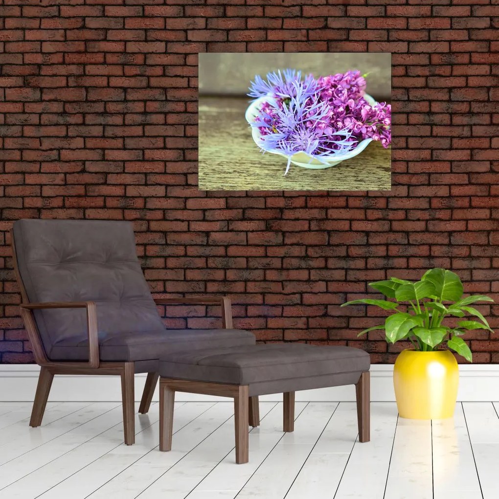 Obraz dekoracji z lawendą (70x50 cm)