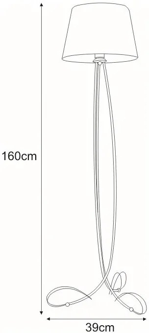Dekoracyjna lampa podłogowa z abażurem - A745-Aska