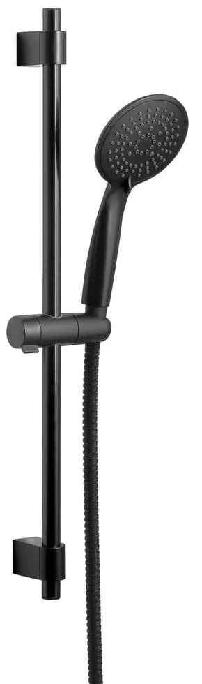 Czarny zestaw prysznicowy ze stali nierdzewnej 66 cm Young – Wenko