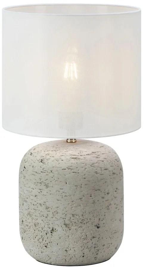 Szara lampa stołowa z tekstylnym kloszem (wysokość 44 cm) Montagna – Markslöjd
