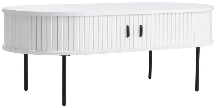 Biały stolik w dekorze dębu 60x120 cm Nola – Unique Furniture