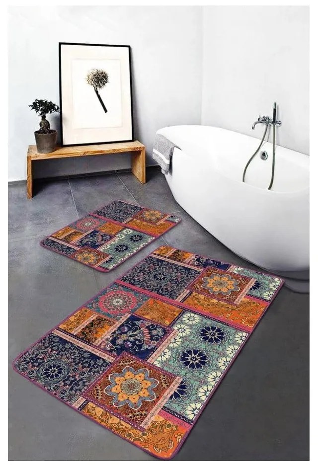 Aksamitne dywaniki łazienkowe zestaw 2 szt. 60x100 cm – Mila Home