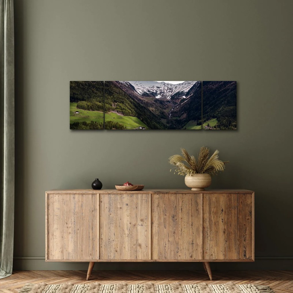Obraz - Dolina pod górami (170x50 cm)