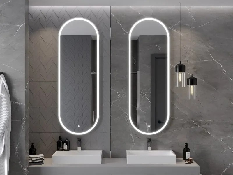 Mexen Bono lustro łazienkowe podświetlane 55 x 155 cm, LED 6000K, antypara - 9816-055-155-611-00