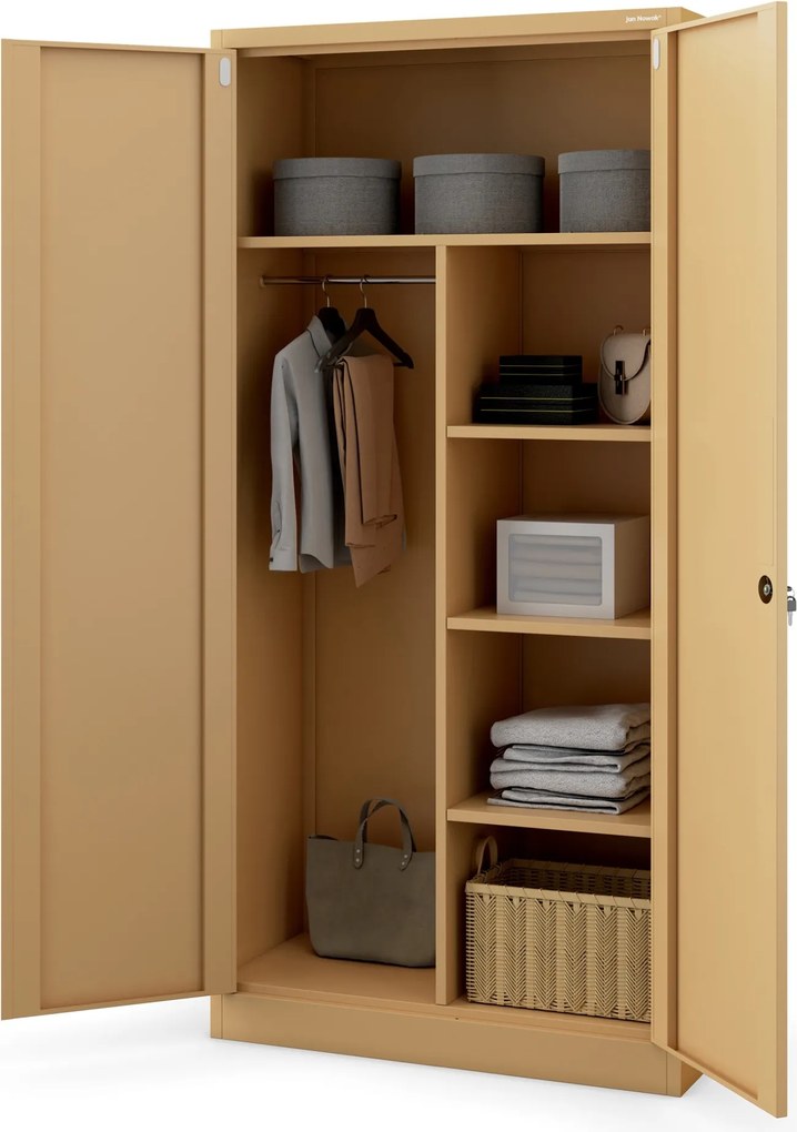 Socjalna szafa ubraniowa Dawid Fresh Style 90x45x185 cm beżowa