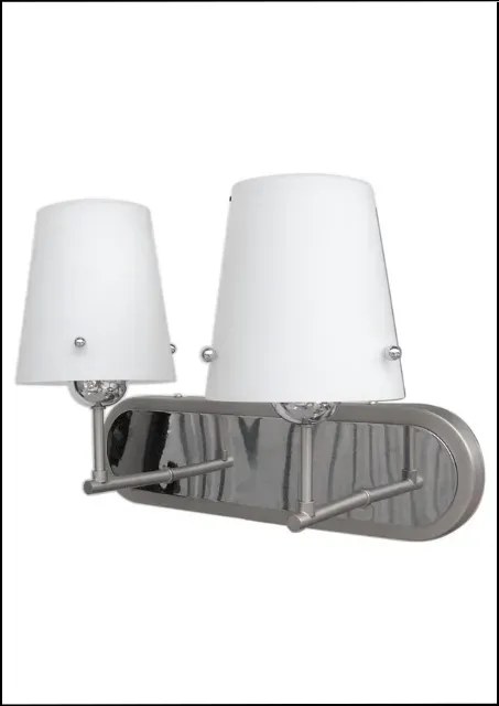Biały kinkiet dwuramienny - K206 T3-F04