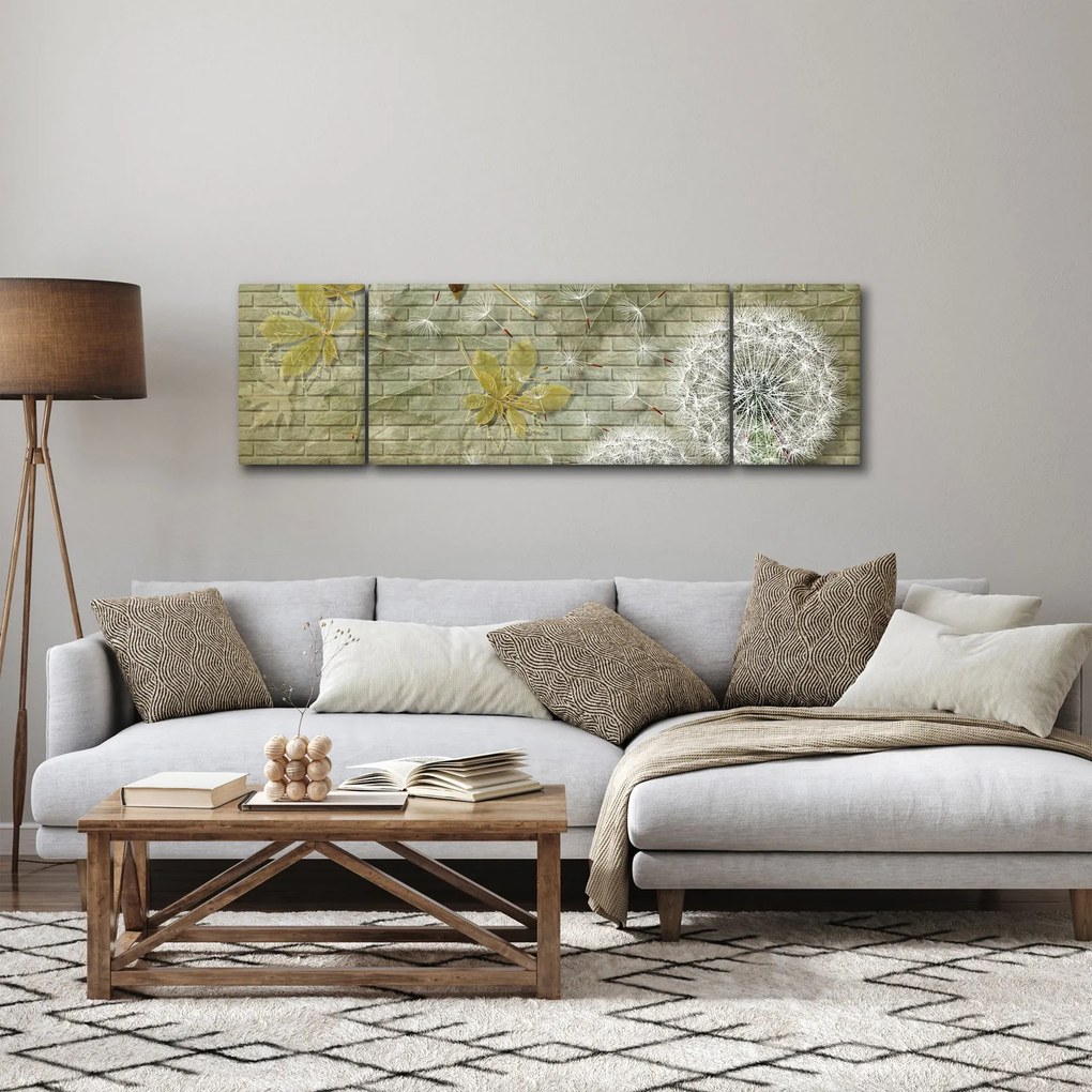 Obraz - Dmuchawce unoszone wiatrem (170x50 cm)