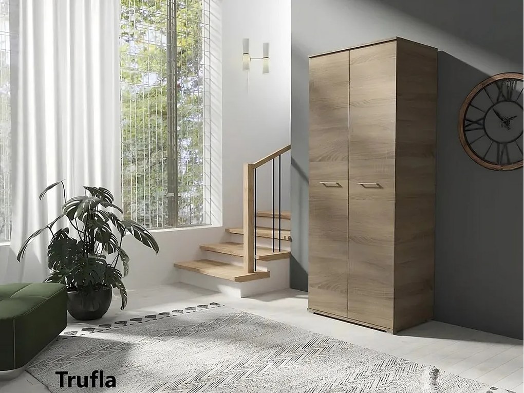 Szafa Otwierana Dwudrzwiowa 80cm x 200cm  TRUFLA | Półki + Wieszak