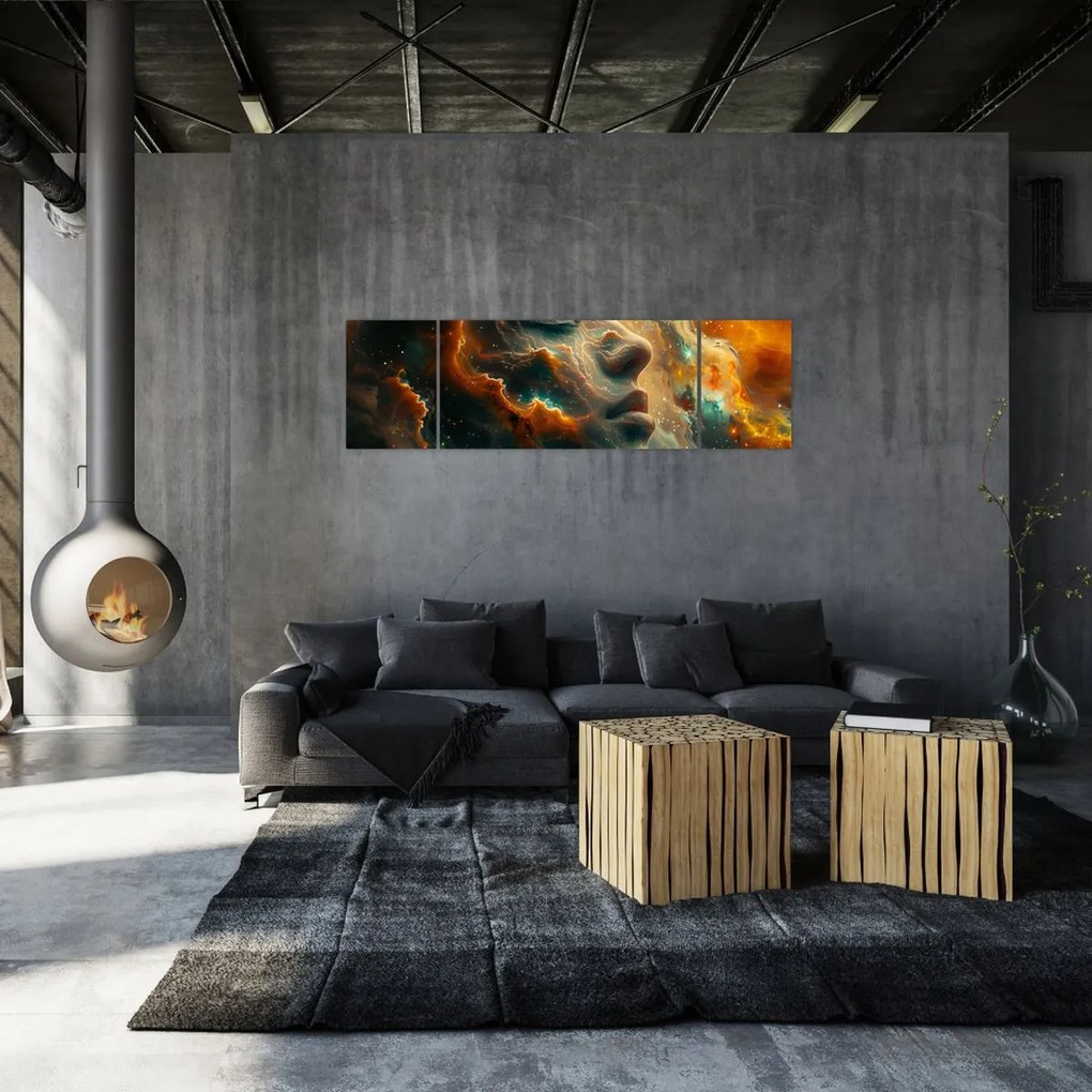 Obraz - Twarz w kosmosie (170x50 cm)