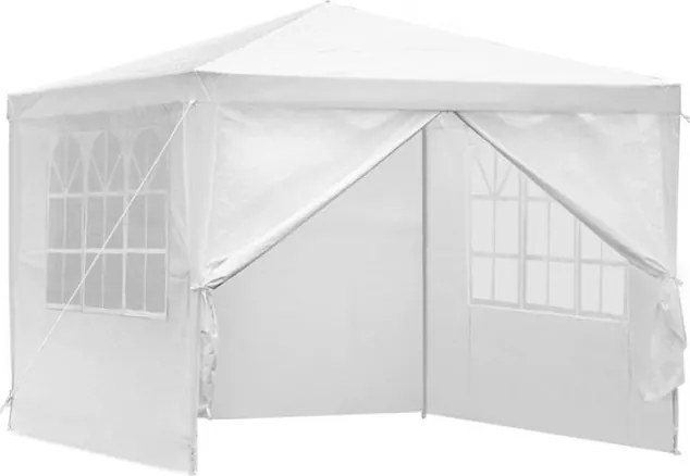 Pawilon ogrodowy handlowy 3x3 m - 4 ścianki, okna, biały