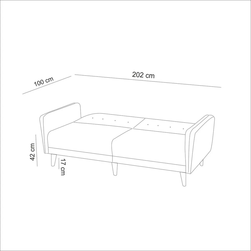 Sofa rozkładana Aria kremowa