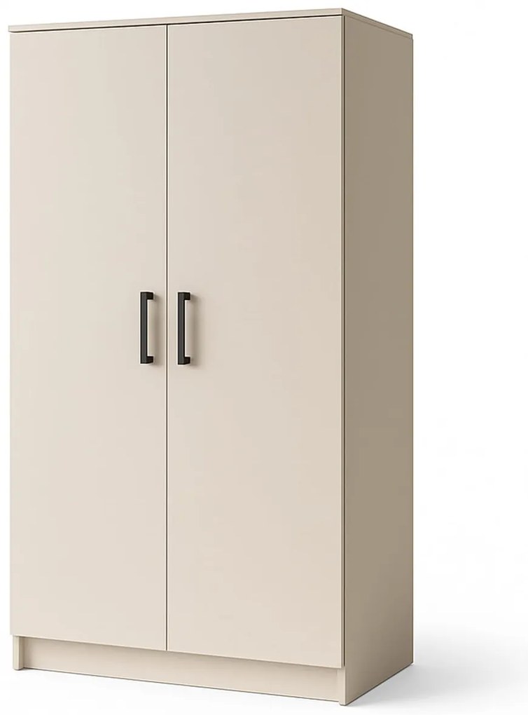 Dwudrzwiowa szafa Tress - uchylne drzwi w kolorze kaszmirowym