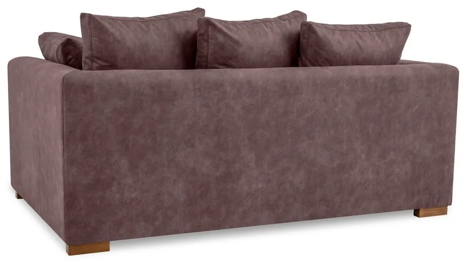 Ciemnobrązowa sofa z imitacji skóry 175 cm Hamburg – Scandic